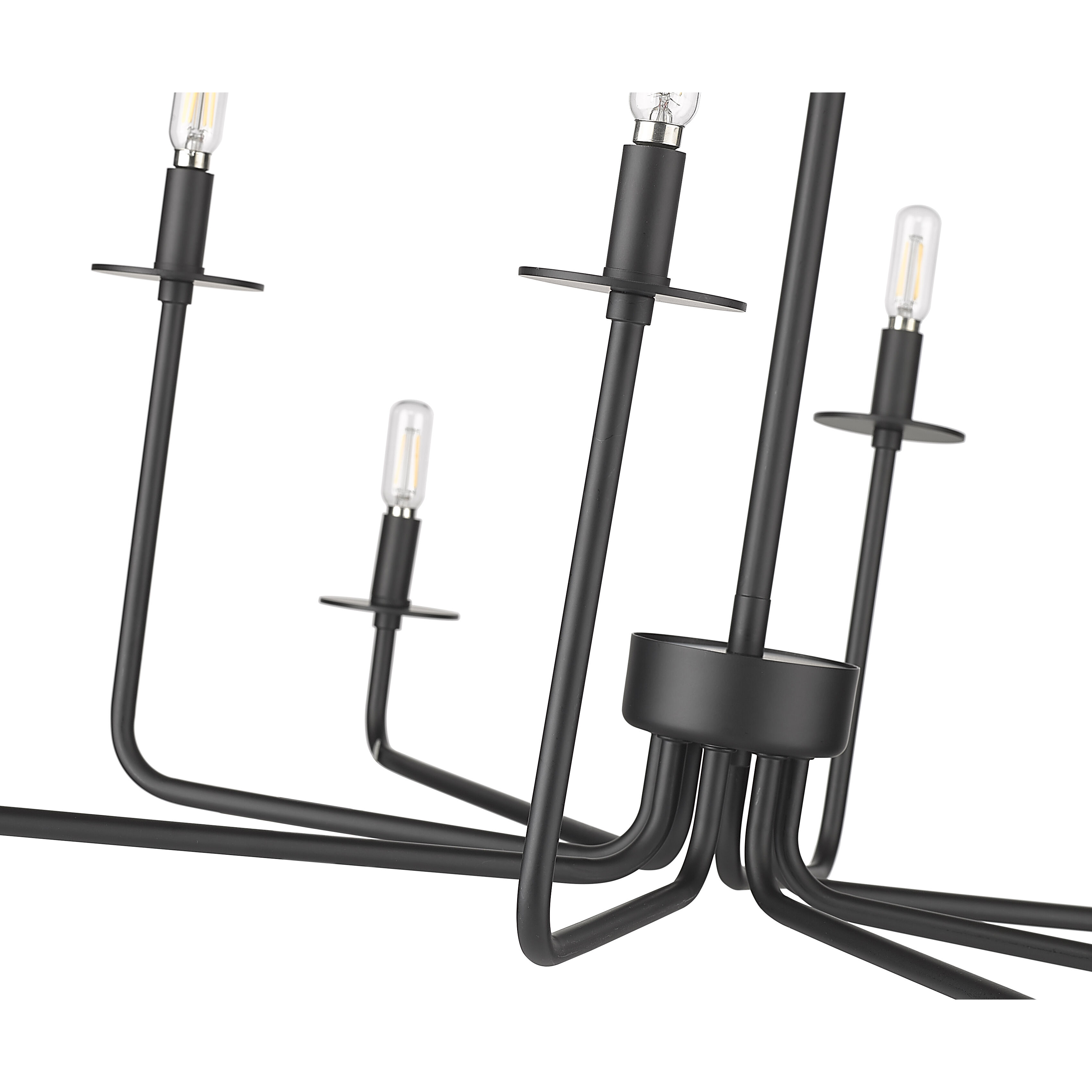 Marceline 8 Light 37.85 inch Matte Black Chandelier Ceiling Light